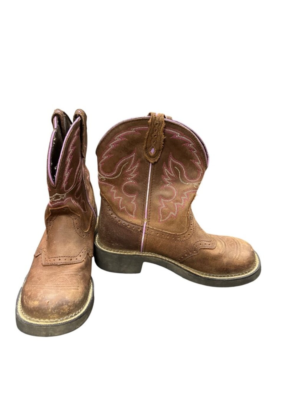 Justin Gypsy womens brown leather ankle rodeo western boots sz 6.5B SKU 10-788